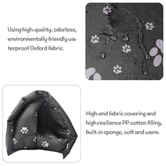 Hamiledyi Bunny Cave Bed material close-up shows odorless waterproof Oxford fabric durability