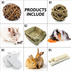 Hamiledyi bunny grass bed closeup weave highlights soft natural material for cozy rest.