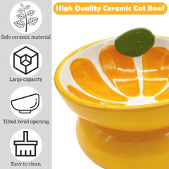 Hamiledyi cat food and water bowl dish easy to clean and dishwasher safe