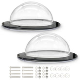 Hamiledyi dog fence window 12.4-inch dome offers clear outdoor view and calmer dogs