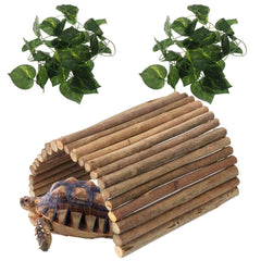 Hamiledyi extra-large reptile hideout bridge assembly provides a sturdy climbing perch for bearded dragons.