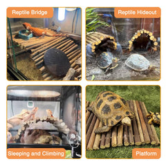 Hamiledyi extra-large reptile hideout interior view shows a cozy privacy hide space for rest.