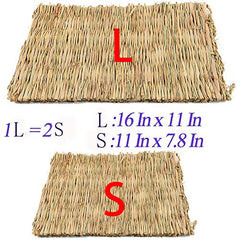 Hamiledyi Grass Mat Chew Toy: safe natural material for chewing and foraging
