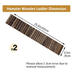 Hamiledyi bendable wooden bridge doubles as a ramp and play space for hamsters.