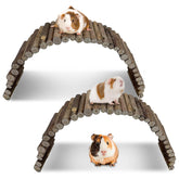 Hamiledyi hamster bridge wooden ladder aids climbing and exploration in small pets.