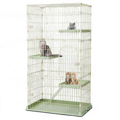 Hamiledyi large cat cage front view shows a sturdy frame for safe indoor play.