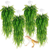 Hamiledyi reptile plants 4 pcs hanging vines create realistic terrarium visuals for habitats