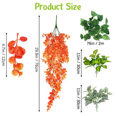 Hamiledyi reptile plants green leaf vine enhances 3D terrarium scenery and exploration paths