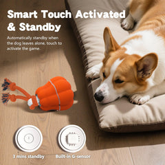 Hanarook Pumpkin interactive ball LED light close-up for visible nighttime play