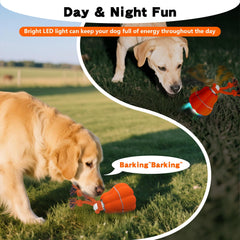 Hanarook Pumpkin interactive ball rope attachment attracts playful chasing and tugging
