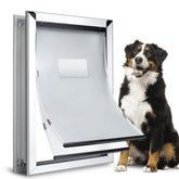 HANIML Extra Large Dog Door frame close-up highlighting durable aluminum frame