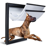 HANIML XL dog door with thickened aluminum frame for lasting strength and rust resistance