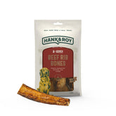 Hank & Roy beef rib bones for dogs 8-10 inches, ready for long-lasting chewing