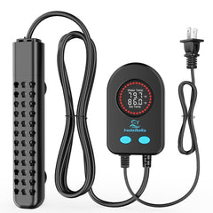 HANLESHUKA submersible aquarium heater 100W front view emphasizes compact safety first design for tanks