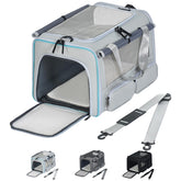 Hannadepot cat-dog carrier roomy interior for comfortable travel up to 15 lbs