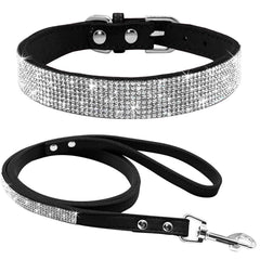 Haoyueer collar bling rhinestones sparkle on a canine neck for stylish outings.