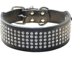 Haoyueer rhinestones dog collar with full crystal diamonds for dazzling daily walks