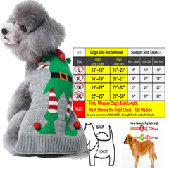 HAPEE Christmas dog sweater Santa side view shows holiday style.