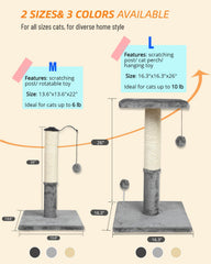Happi N Pets cat scratching post with perch and toy for interactive lounging