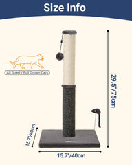 Happi N Pets dual-surface cat post combines sisal and carpet