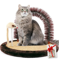 Happi N Pets Original Cat Self Groomer arch brush for a soothing fur massage