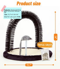 Happi N Pets natural sisal pad with plush surround for durable scratching