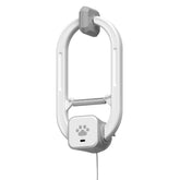 HAPPYCODE cat teaser remote front view highlights compact gray design for simple setup.