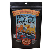 Happy Claws Lucky Paws wild Alaskan salmon cubes for dogs and cats, ideal bite-sized training treats.