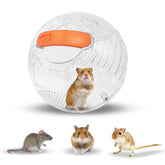 Happy Habitats clear hamster ball 7-inch with transparent design for safe, immersive exercise and bonding.