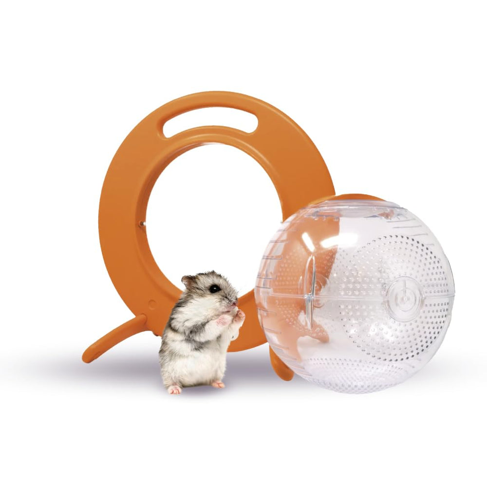 Happy Habitats The Halo carry handle makes travel with tiny pets easy and comfortable.