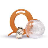 Happy Habitats The Halo carry handle makes travel with tiny pets easy and comfortable.