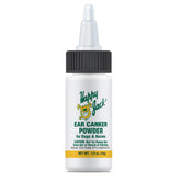 HAPPY JACK Ear Canker Powder tin label shows Made in USA and 0.5 oz size for easy use.