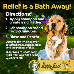 Happy Jack Itch No More applying from head to tail promotes whole-body use.