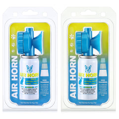 HappyAlley Air Horn blue pack front view shows compact safety tool for outdoor alerts.