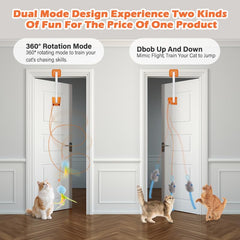 HAPPYCODE Cat teaser with fishing pole enables controlled interactive play