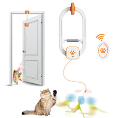 HAPPYCODE Interactive Cat Toy rotating feather teaser promotes agile chasing
