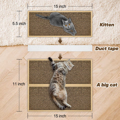 HappyFreeSX splicing cat scratch pad door mount illustrates space saving setup