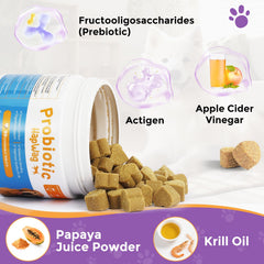 HAPWAG dog allergy chews soft treats close-up reveals chewy texture for easy feeding.