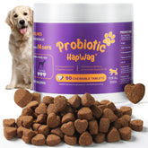 HAPWAG probiotics for all breeds dogs pork flavor soft chews promote easy digestion and tasty appeal.