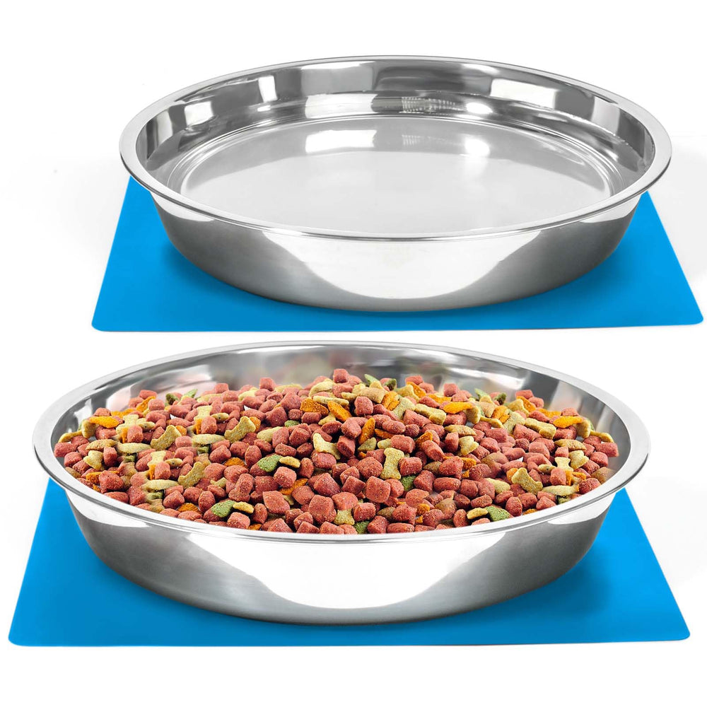 Harhana shallow dog bowls show 10.6-inch interior diameter for large dog meals