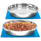Harhana shallow dog bowls show 10.6-inch interior diameter for large dog meals