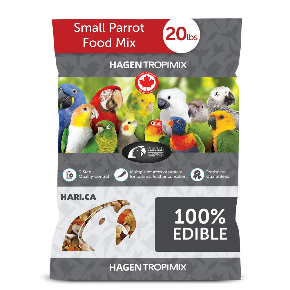 Hari Tropimix small parrots bag 20lb for convenient feeding and storage.