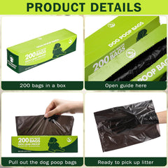 Harloon extra thick leakproof bags protect hands during messy pickups