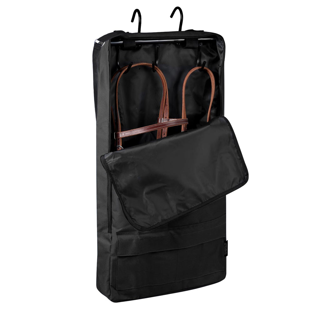 Harrison Howard Bridle/Halter Bag front view showing organized, portable design.