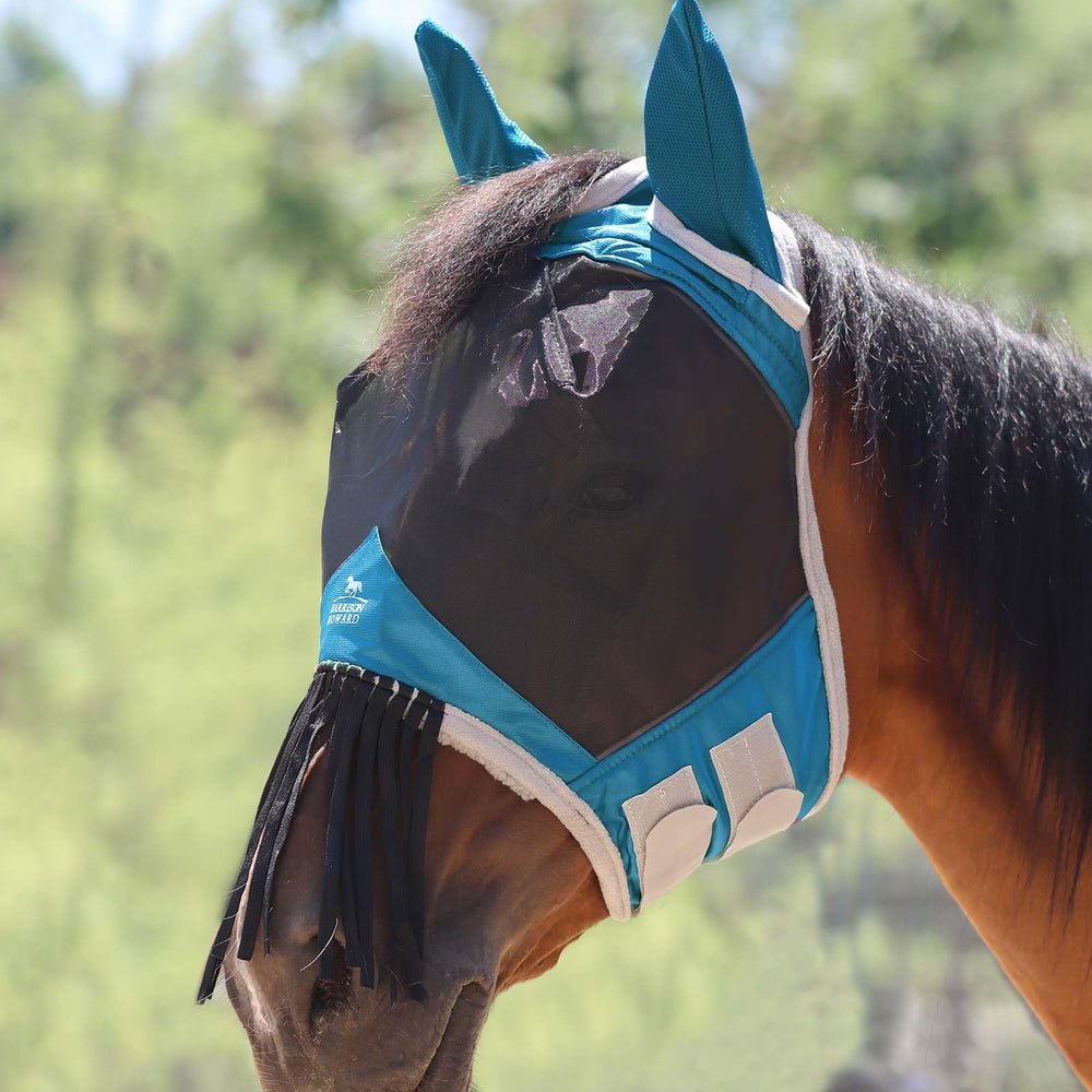 Harrison Howard CareMaster front view shows breathable fly mask for all-day comfort.