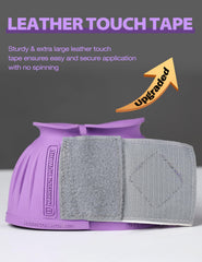 Harrison Howard leather touch-tape bell boot secures a snug violet-xl fit