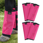 Harrison Howard loose-fitting-fly-boots-uv-mesh provide breathable sun protection for horses.