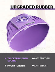 Harrison Howard waterproof rubber boot exterior with stripes resists rain and mud in violet-xl