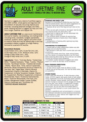 Harrison's Bird Foods Adult Lifetime Fine blend close-up reveals organic heritage grains.