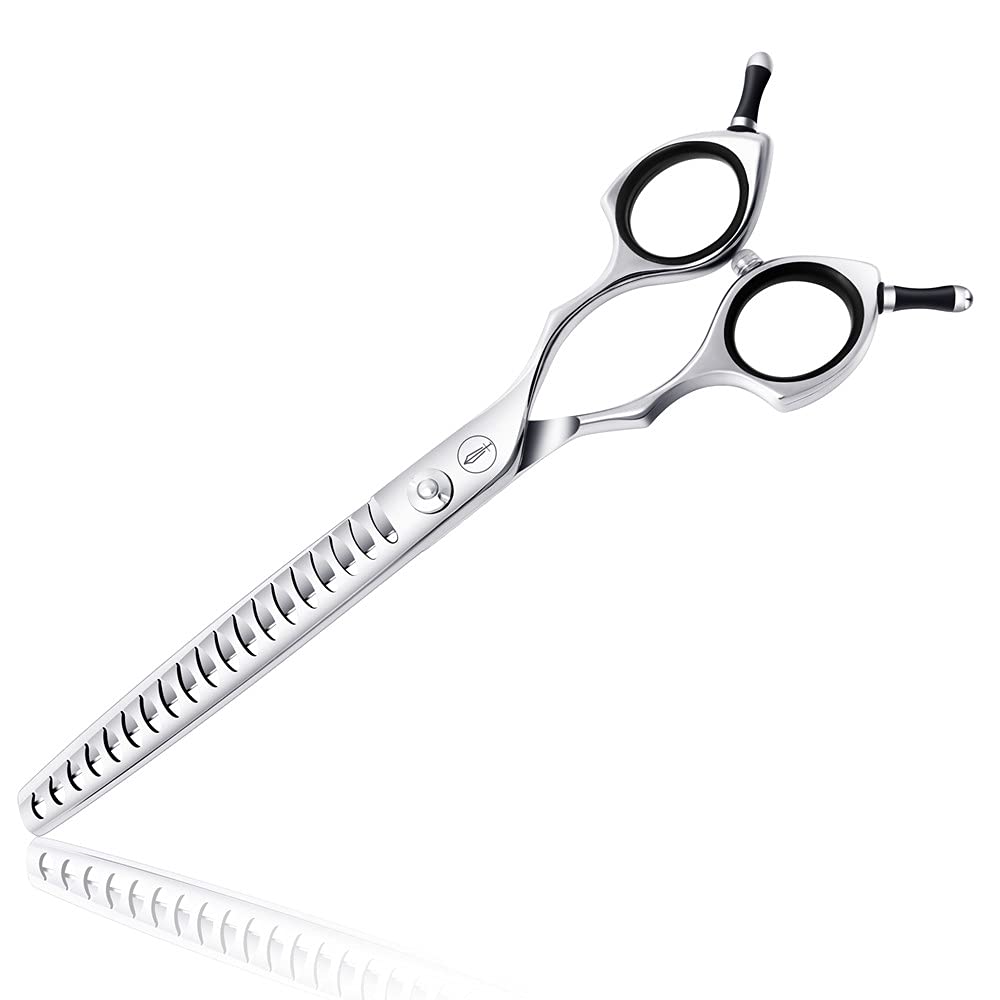 HASHIMOTO Chunker Scissors 19 teeth close-up for even thinning and controlled cuts.